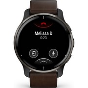 Garmin Venu 2 Plus with leather strap Garmin Venu 2 Plus with leather strap