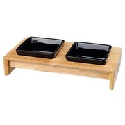 Trixie Bowl set ceramic/wood 2 x 0.2 l Trixie Bowl set ceramic/wood 2 x 0.2 l
