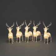 Konstsmide LED acrylic reindeer set of 5 (6288-103) Konstsmide LED acrylic reindeer set of 5 (6288-103)