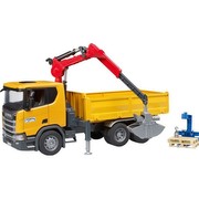 Bruder Scania Super 560R Construction Truck with Crane and 2 Pallets (03551) Bruder Scania Super 560R Construction Truck with Crane and 2 Pallets (03551)