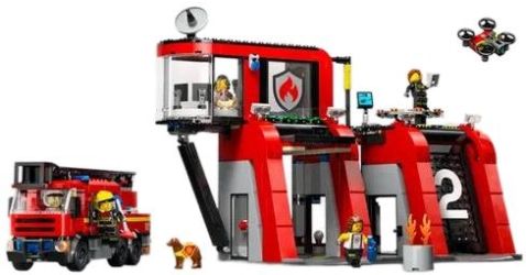 LEGO City Fire Station with Turntable Ladder Vehicle (60414) LEGO City Fire Station with Turntable Ladder Vehicle (60414)