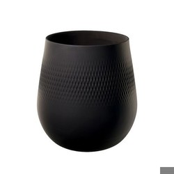 Villeroy & Boch Manufacture Collier Carré Large Vase Black Villeroy & Boch Manufacture Collier Carré Large Vase Black