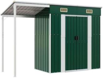 vidaXL Garden Shed with Lean-to Roof 277 x 110.5 x 181 cm (364524) vidaXL Garden Shed with Lean-to Roof 277 x 110.5 x 181 cm (364524)