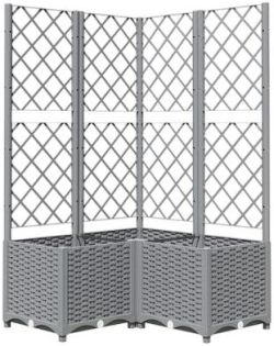 vidaXL Planter with trellis 80 x 80 x 136 cm (153276) vidaXL Planter with trellis 80 x 80 x 136 cm (153276)