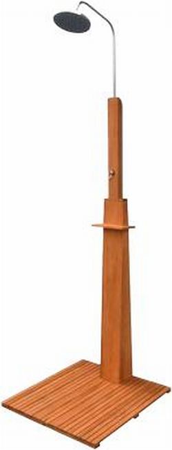 vidaXL Outdoor shower eucalyptus wood and steel (41770) vidaXL Outdoor shower eucalyptus wood and steel (41770)