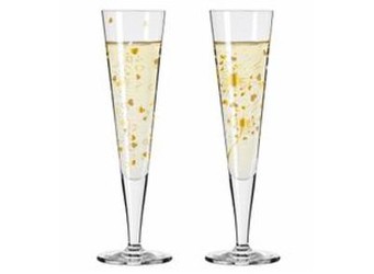 Ritzenhoff Goldnacht champagne glass set of 2 Ritzenhoff Goldnacht champagne glass set of 2