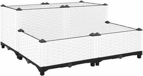 vidaXL Raised bed polypropylene 80 x 80 x (23-38) cm vidaXL Raised bed polypropylene 80 x 80 x (23-38) cm