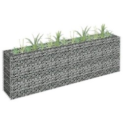 vidaXL Gabion Raised Bed Galvanized Steel (145634) vidaXL Gabion Raised Bed Galvanized Steel (145634)