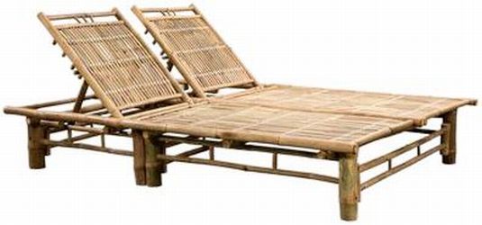 vidaXL Bamboo Sun Lounger for 2 Persons (43715) vidaXL Bamboo Sun Lounger for 2 Persons (43715)
