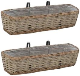 vidaXL Balcony flower pot 60 cm 2 pcs. (246829) vidaXL Balcony flower pot 60 cm 2 pcs. (246829)