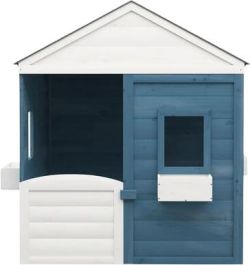 vidaXL Playhouse with Lockable Door and Flower Pots Pine Wood (93688) vidaXL Playhouse with Lockable Door and Flower Pots Pine Wood (93688)