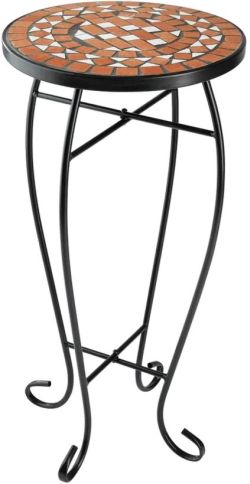 tectake Plant stand with mosaic pattern 30 x 30 x 61.5 cm tectake Plant stand with mosaic pattern 30 x 30 x 61.5 cm