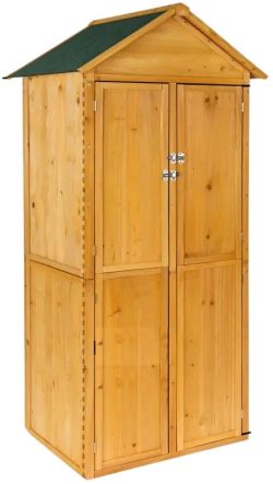 tectake Garden cabinet Kadi with pointed roof tectake Garden cabinet Kadi with pointed roof
