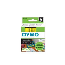 Dymo D1 Standard Label 6 mm x 7 m Black on Yellow Dymo D1 Standard Label 6 mm x 7 m Black on Yellow