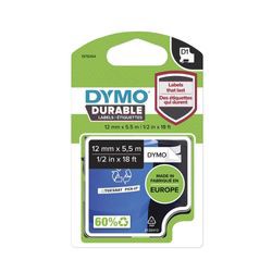 Dymo D1 Durable Label Tape 12 mm x 5.5 m Black on White Dymo D1 Durable Label Tape 12 mm x 5.5 m Black on White