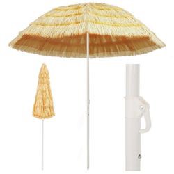 vidaXL Beach Umbrella Natural 240 cm Hawaii Style (44548) vidaXL Beach Umbrella Natural 240 cm Hawaii Style (44548)