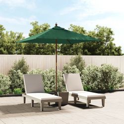 vidaXL Parasol with wooden pole 198 x 198 x 231 cm vidaXL Parasol with wooden pole 198 x 198 x 231 cm