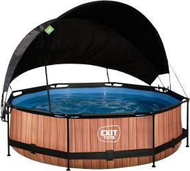 Exit Wood Pool 300 x 76 cm with Filter Pump and Sun Shade (30.35.10.10) Exit Wood Pool 300 x 76 cm with Filter Pump and Sun Shade (30.35.10.10)