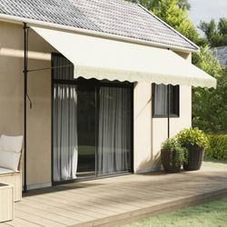 vidaXL Retractable Awning Fabric and Steel 350 x 150 cm (36874) vidaXL Retractable Awning Fabric and Steel 350 x 150 cm (36874)