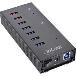 Inline USB 3.2 Gen.1 7-Port Hub Aluminum (35395I) Inline USB 3.2 Gen.1 7-Port Hub Aluminum (35395I)