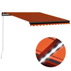 vidaXL Manual Retractable Awning LED 350 x 250 cm vidaXL Manual Retractable Awning LED 350 x 250 cm
