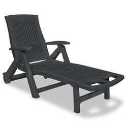 vidaXL Sun lounger with adjustable footrest vidaXL Sun lounger with adjustable footrest