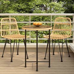vidaXL Dining table toughened glass and steel Ø55 x 74 cm vidaXL Dining table toughened glass and steel Ø55 x 74 cm