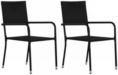 vidaXL Garden dining chair poly rattan 2 pcs. (318698) vidaXL Garden dining chair poly rattan 2 pcs. (318698)