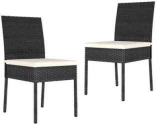 vidaXL Garden dining chair poly rattan 2 pcs. (31716) vidaXL Garden dining chair poly rattan 2 pcs. (31716)