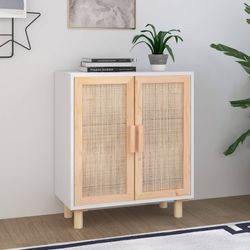 vidaXL Sideboard Pine and Natural Rattan 60x30x70 cm vidaXL Sideboard Pine and Natural Rattan 60x30x70 cm