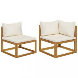 vidaXL Sofa Set Acacia Solid Wood with Cushion 2-piece (31185) vidaXL Sofa Set Acacia Solid Wood with Cushion 2-piece (31185)