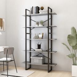 vidaXL Bookshelf 5 Compartments Wood Composite 100 x 30 x 175 cm vidaXL Bookshelf 5 Compartments Wood Composite 100 x 30 x 175 cm