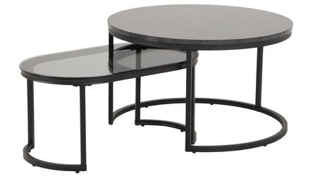AC Design Furniture Spiro coffee table set of 2 70 x 70 cm AC Design Furniture Spiro coffee table set of 2 70 x 70 cm