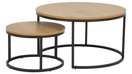 AC Design Furniture Spiro coffee table set of 2 80 x 80 cm AC Design Furniture Spiro coffee table set of 2 80 x 80 cm