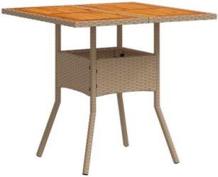 vidaXL Garden table with wooden top 80 x 80 x 75 cm vidaXL Garden table with wooden top 80 x 80 x 75 cm