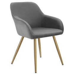 tectake Marilyn Dining Chair Corduroy Texture tectake Marilyn Dining Chair Corduroy Texture