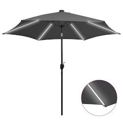 vidaXL Parasol with LED Lights Aluminum Mast 300 cm (4736) vidaXL Parasol with LED Lights Aluminum Mast 300 cm (4736)
