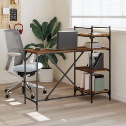 vidaXL Computer desk with shelf 120 x 47 x 109 cm vidaXL Computer desk with shelf 120 x 47 x 109 cm