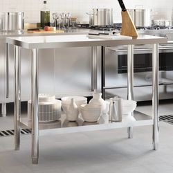 vidaXL Kitchen worktable 110 x 55 x 85 cm (376455) vidaXL Kitchen worktable 110 x 55 x 85 cm (376455)