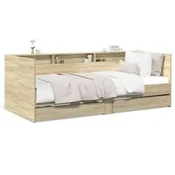 vidaXL Daybed with Drawers without Mattress 100 x 200 cm vidaXL Daybed with Drawers without Mattress 100 x 200 cm