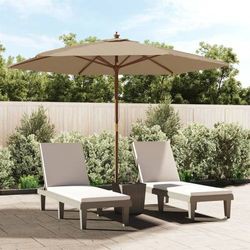 vidaXL Sunshade with wooden pole 299 x 240 cm vidaXL Sunshade with wooden pole 299 x 240 cm