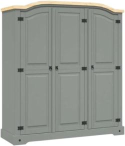 vidaXL Wardrobe Mexico style pine wood 3 doors vidaXL Wardrobe Mexico style pine wood 3 doors