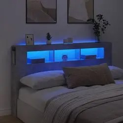 vidaXL LED headboard wood composite 100 x 18.5 x 103.5 cm vidaXL LED headboard wood composite 100 x 18.5 x 103.5 cm
