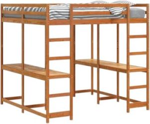 vidaXL Loft Bed with Desk and Ladder 160 x 200 cm (3284235) vidaXL Loft Bed with Desk and Ladder 160 x 200 cm (3284235)