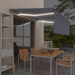 vidaXL Retractable articulated arm awning with LED 4x3 m (306942) vidaXL Retractable articulated arm awning with LED 4x3 m (306942)