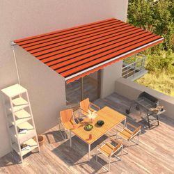vidaXL Retractable Awning Manual 600 x 300 cm (3051227) vidaXL Retractable Awning Manual 600 x 300 cm (3051227)