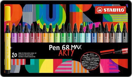 Stabilo Pen 68 Max Arty 20-piece metal case (768/20-31-20) Stabilo Pen 68 Max Arty 20-piece metal case (768/20-31-20)