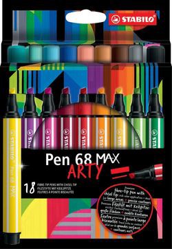 Stabilo Pen 68 Max Arty 18-piece cardboard case (768/18-21) Stabilo Pen 68 Max Arty 18-piece cardboard case (768/18-21)