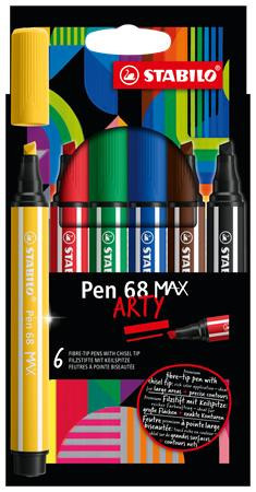 Stabilo Pen 68 Max Arty 6-piece cardboard case (768/06-21) Stabilo Pen 68 Max Arty 6-piece cardboard case (768/06-21)