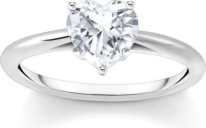 Thomas Sabo Ring with white heart-shaped stone (TR2476-051-14) Thomas Sabo Ring with white heart-shaped stone (TR2476-051-14)